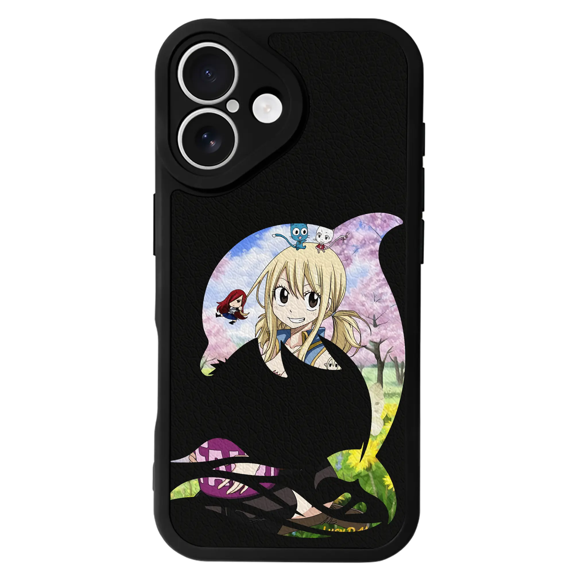 フェアリーテイル グッズ ルーシィ・ハートフィリア - IPhone 16シリーズ対応 ・ シリコンスマホケース ・ レザー調 ・ 高精度フィット ・ 耐衝撃 ・ ワイヤレス充電対応 ・ 精密カット